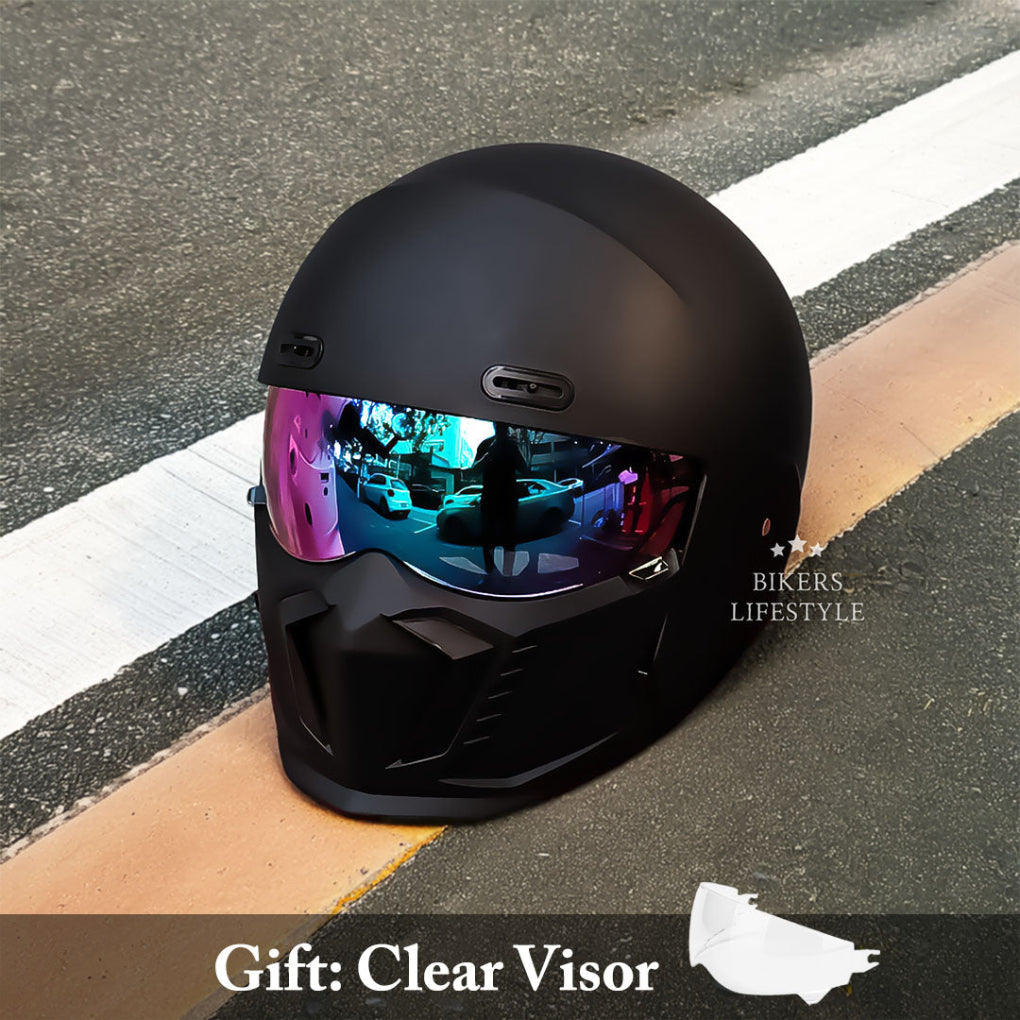 Full Face Motorcycle Helmet with Protective Chin Bar | Ka-mostore