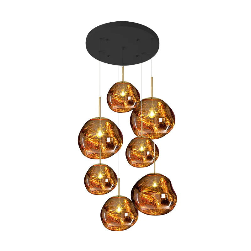 Multi-Arm Pendant Light | Sculptural Melt Design | Ka-mostore