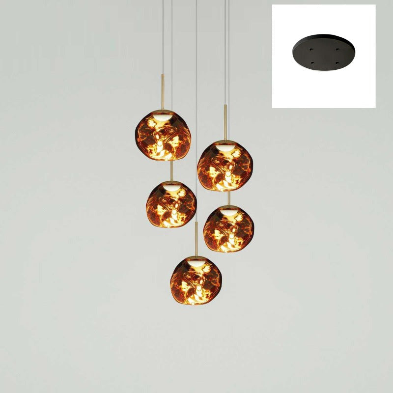 Multi-Arm Pendant Light | Sculptural Melt Design | Ka-mostore