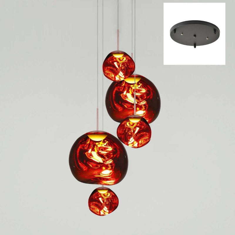 Multi-Arm Pendant Light | Sculptural Melt Design | Ka-mostore