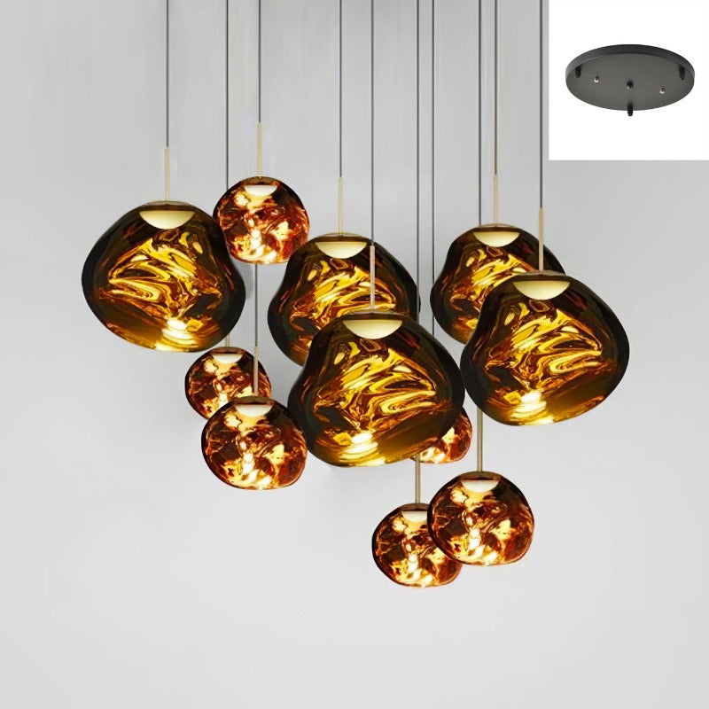 Multi-Arm Pendant Light | Sculptural Melt Design | Ka-mostore