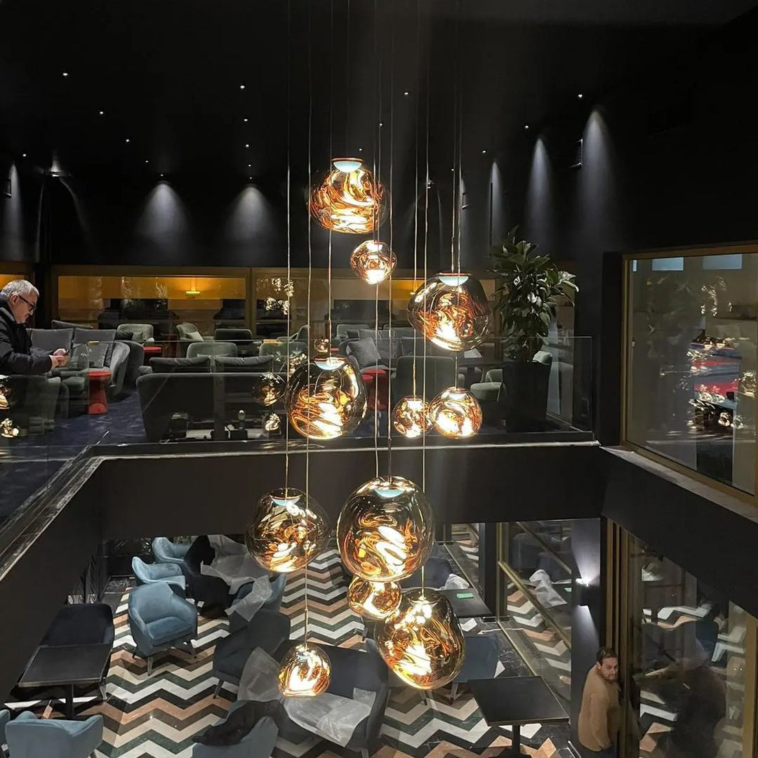 Multi-Arm Pendant Light | Sculptural Melt Design | Ka-mostore