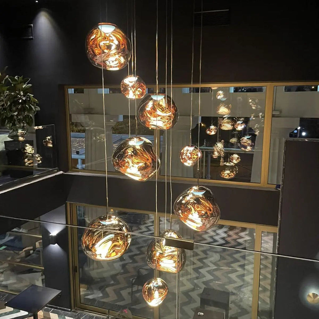 Multi-Arm Pendant Light | Sculptural Melt Design | Ka-mostore