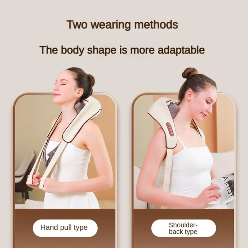 Neck and Shoulder Massager with Deep Tissue Shiatsu and Heat for Pain Relief | Ka-mostore