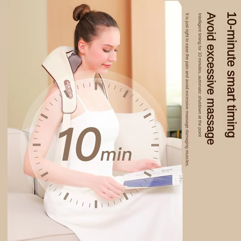 Neck and Shoulder Massager with Deep Tissue Shiatsu and Heat for Pain Relief | Ka-mostore