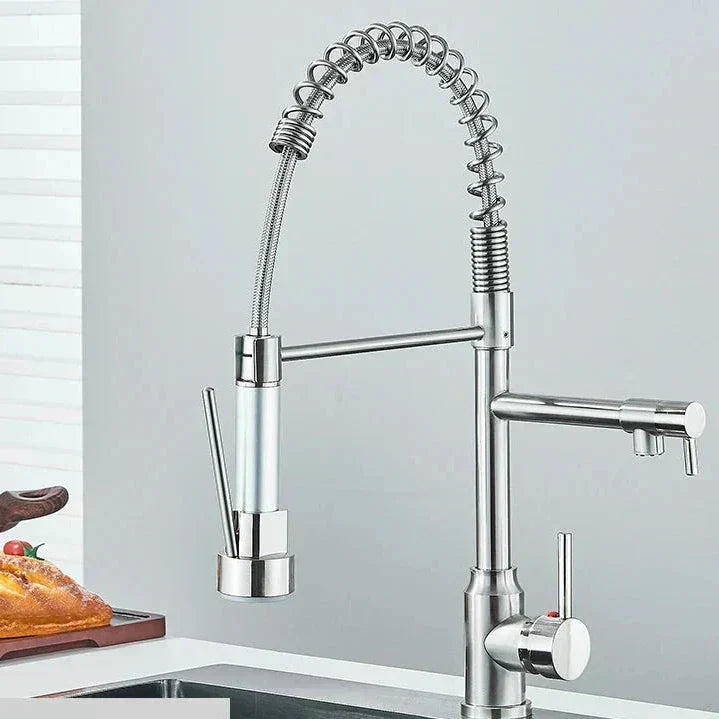 NickelFlex Kitchen Faucet | 360° Rotation | Stainless Steel | Ka-mostore
