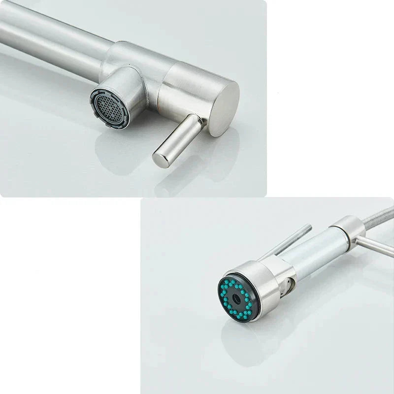 NickelFlex Kitchen Faucet | 360° Rotation | Stainless Steel | Ka-mostore