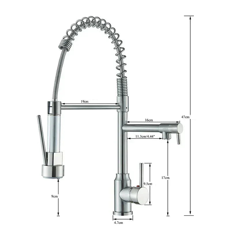 NickelFlex Kitchen Faucet | 360° Rotation | Stainless Steel | Ka-mostore