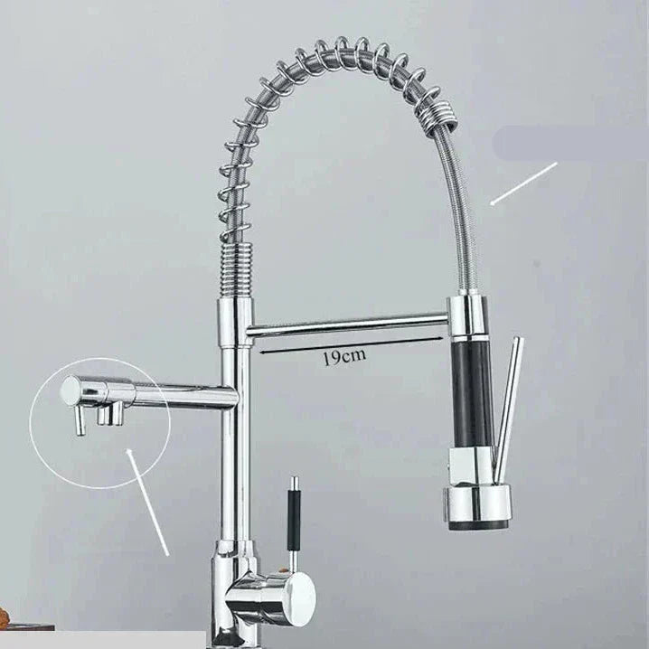 NickelFlex Kitchen Faucet | 360° Rotation | Stainless Steel | Ka-mostore