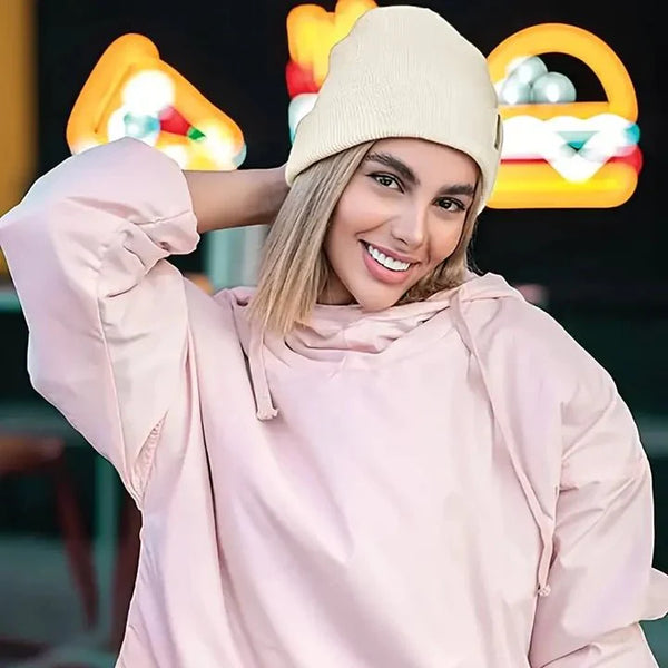 Zimní čepice Noor Silk – vlna a hedvábí – ochrana vlasů proti krepatění | Ka-mostore