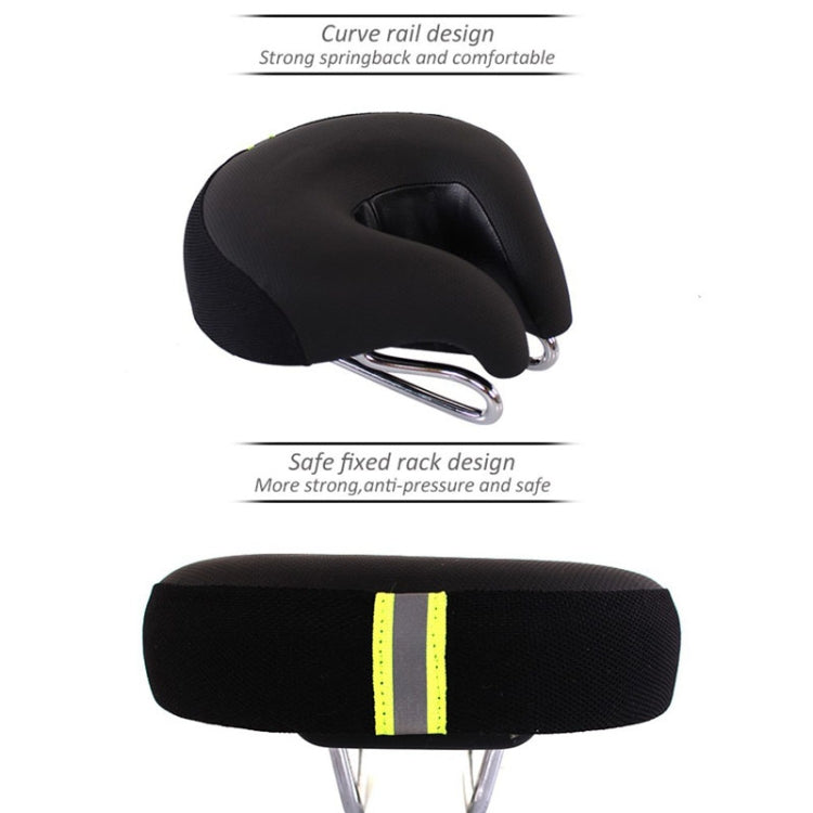 Noseless Bicycle Seat Mountain Bike Thick Soft Padding (Black) | Ka-mostore