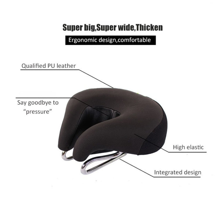 Noseless Bicycle Seat Mountain Bike Thick Soft Padding (Black) | Ka-mostore