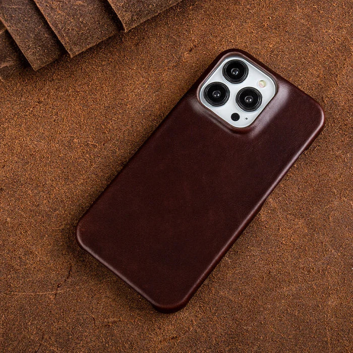 Leather Oil Wax iPhone Case - Genuine Material | Ka-mostore