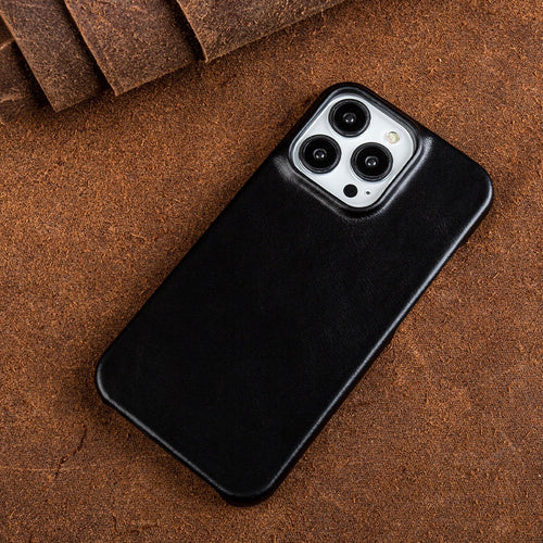 Leather Oil Wax iPhone Case - Genuine Material | Ka-mostore