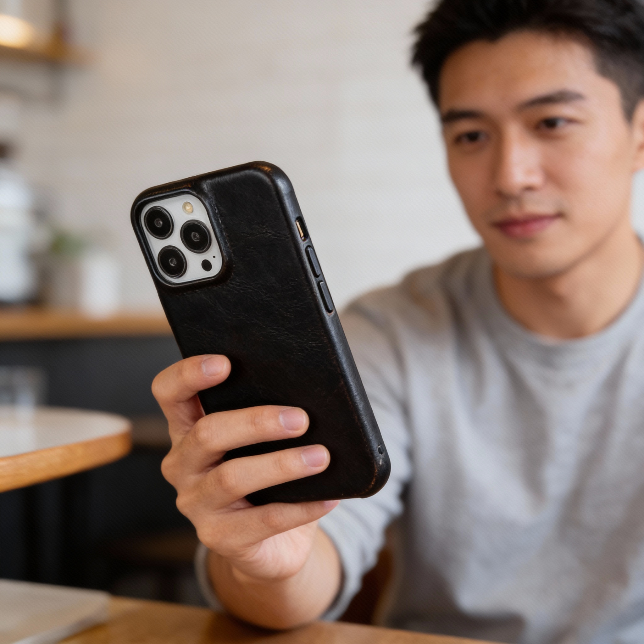 Leather Oil Wax iPhone Case - Genuine Material | Ka-mostore
