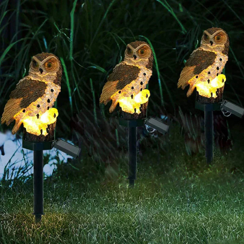 Owl Garden Lamp with Solar Energy - OwlGlow | Ka-mostore