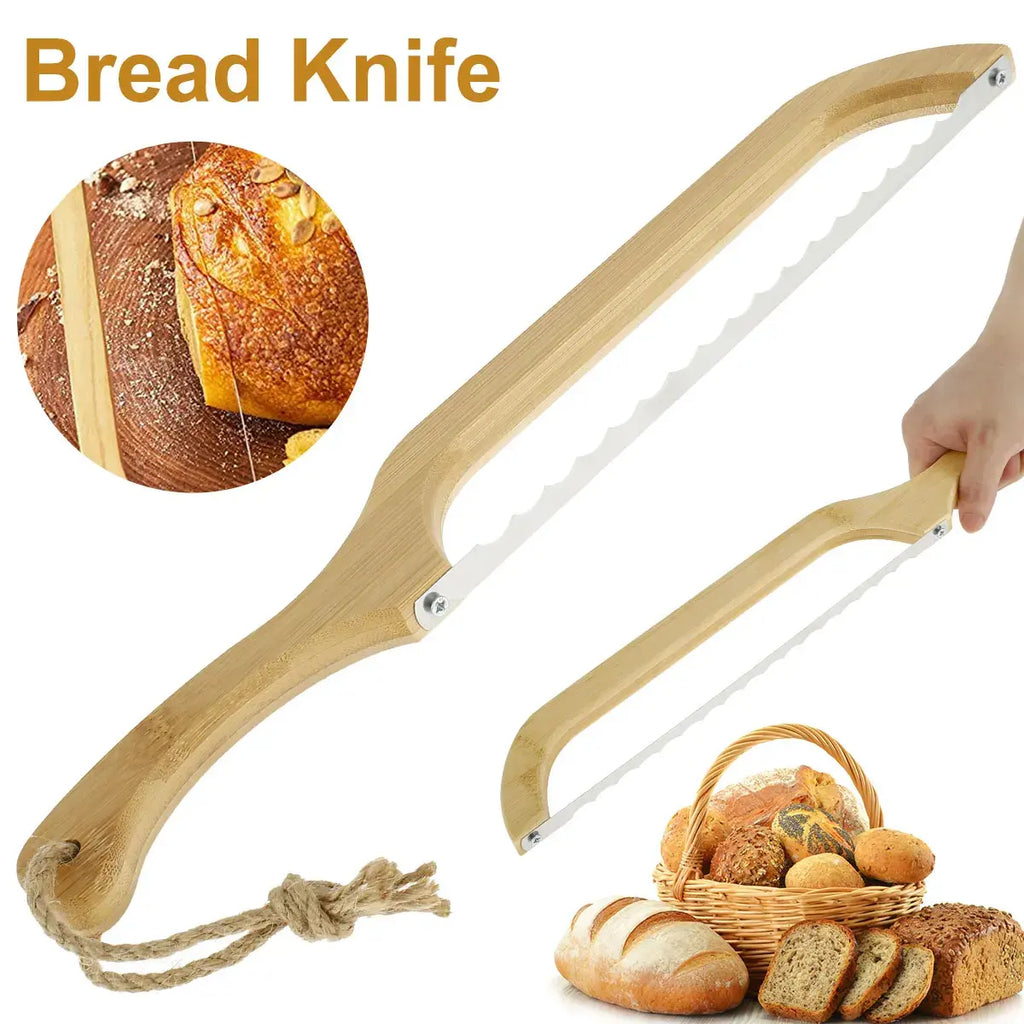 Sharp Serrated Knife for Baking with Wooden Handle | Ka-mostore