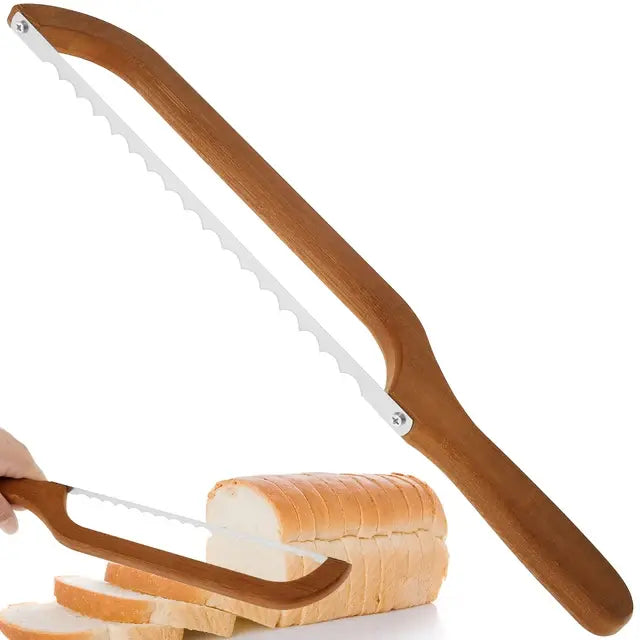Sharp Serrated Knife for Baking with Wooden Handle | Ka-mostore