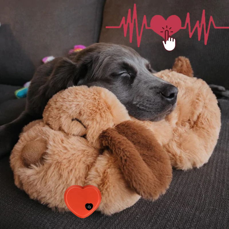 Plush Dog Calming Toy with Heartbeat Simulation | Ka-mostore