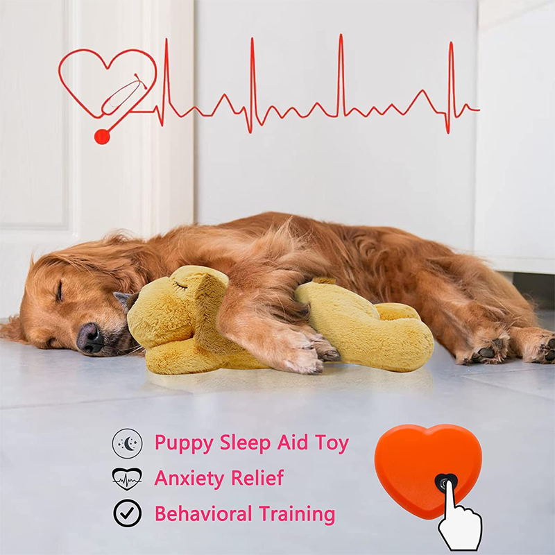 Plush Dog Calming Toy with Heartbeat Simulation | Ka-mostore