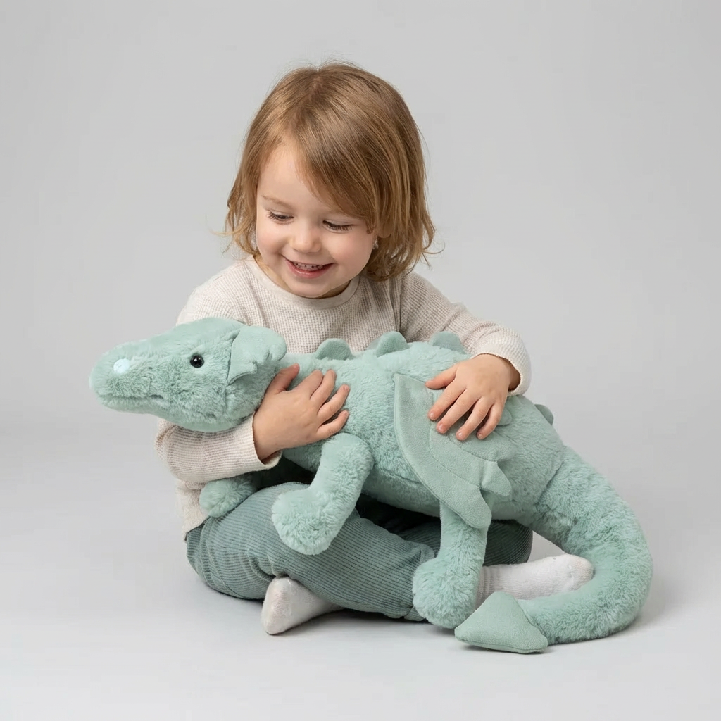 Plush Dragon Toy for Kids, Friendly Dragon with Beak | Ka-mostore