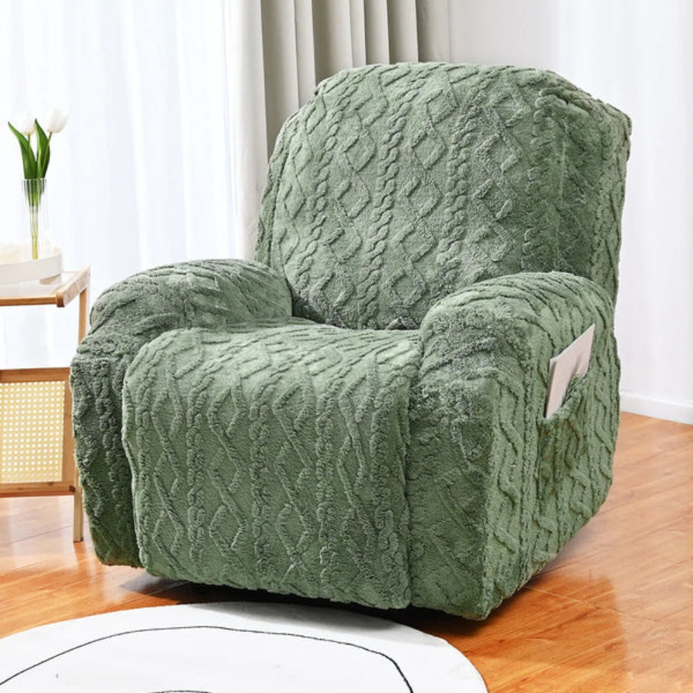 Kabelstrick-Sofabezug mit strukturierter Oberfläche für Relaxsofas | Ka-mostore