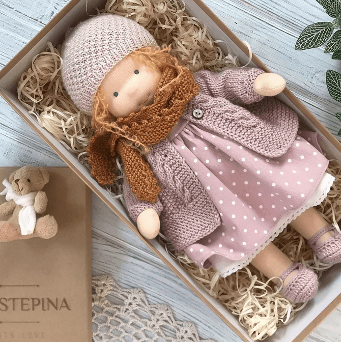 Panenka Poppi Waldorf Companion | Organická, bezpečná a měkká | Ka-mostore