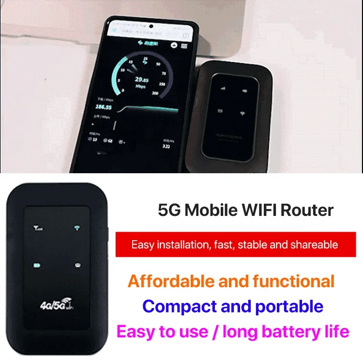 Portable 5G WiFi Router – High-Speed Mobile Wireless Internet Connection | Ka-mostore