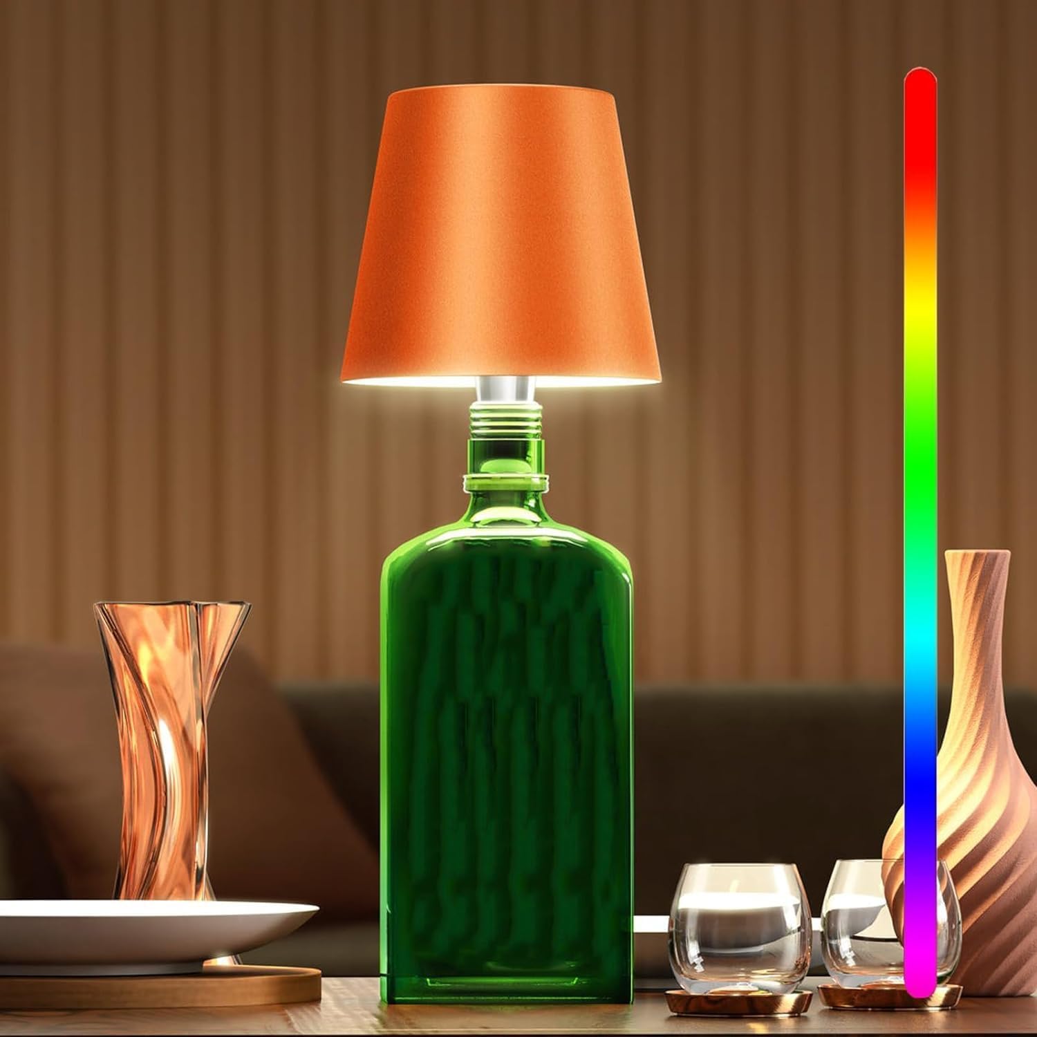 Flessenlamp: aanraakbediening, dimbaar, draagbaar licht | Ka-mostore