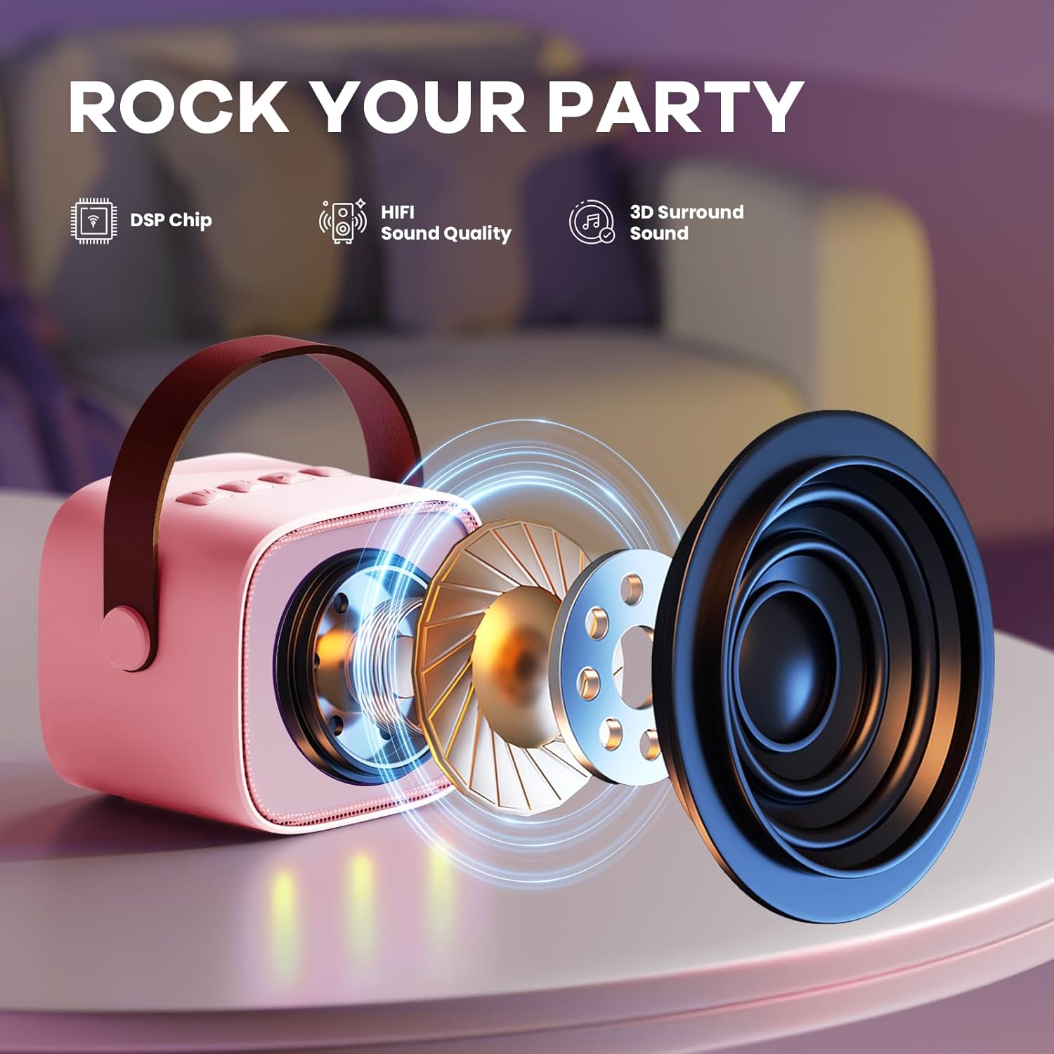 Veylo Portable Karaoke Speaker with 2 Wireless Mics | Ka-mostore