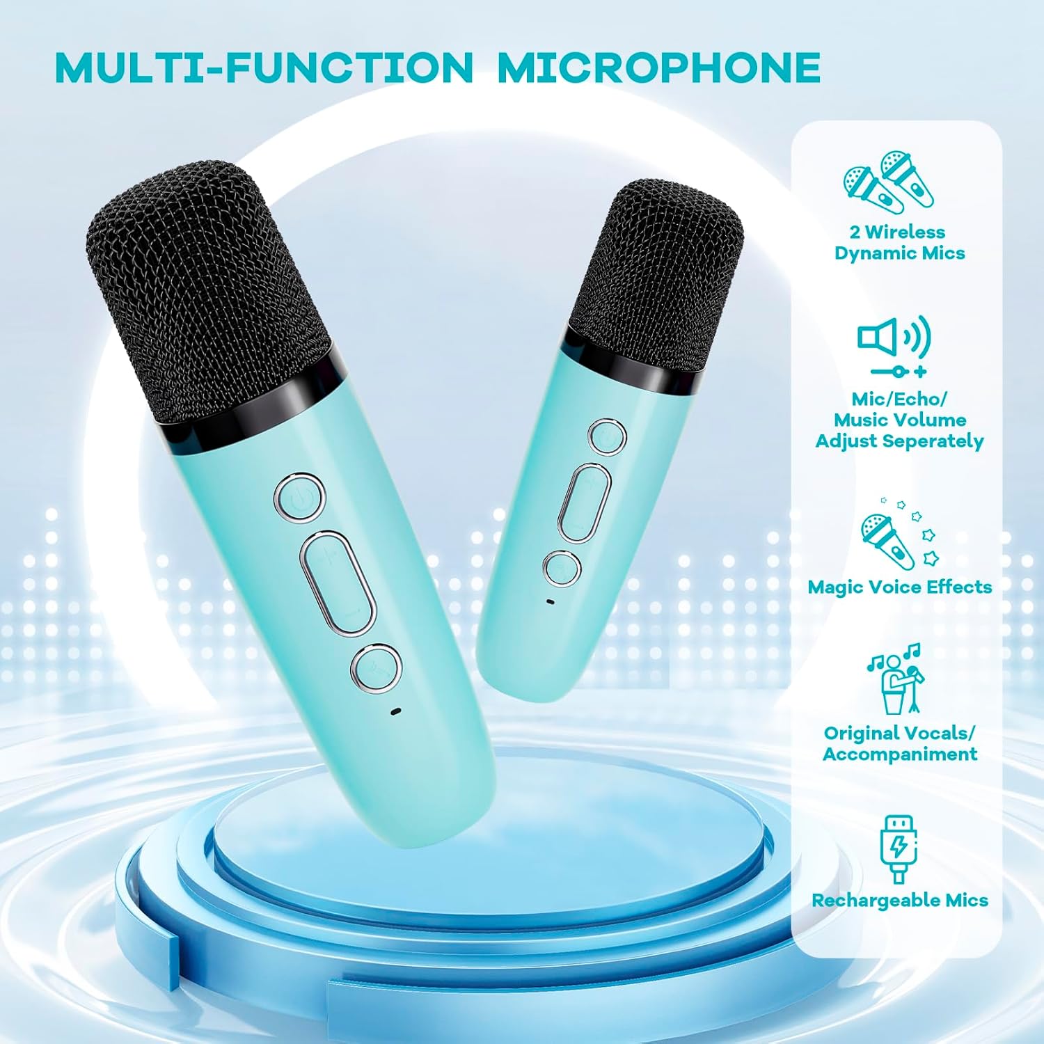 Veylo Portable Karaoke Speaker with 2 Wireless Mics | Ka-mostore