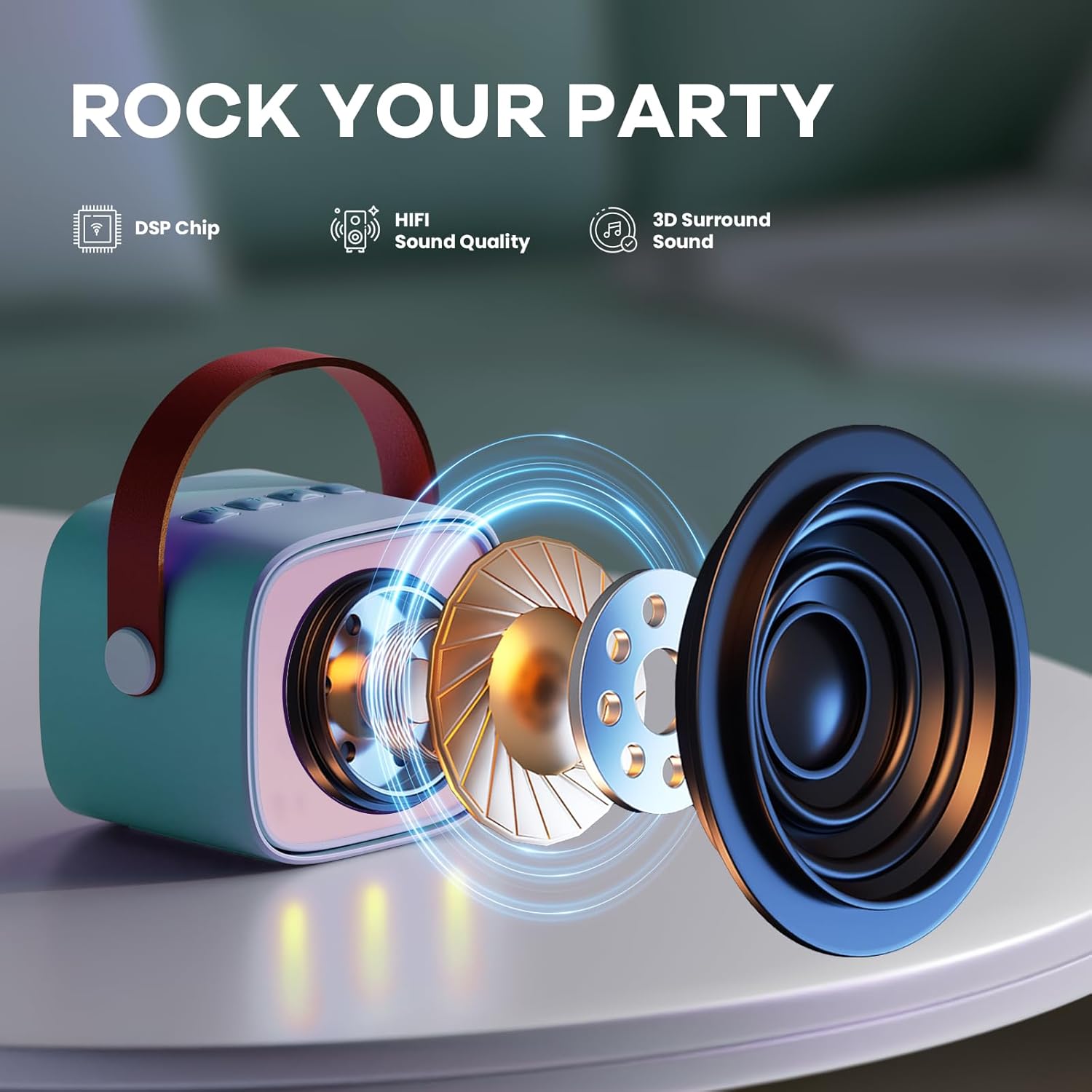 Veylo Portable Karaoke Speaker with 2 Wireless Mics | Ka-mostore
