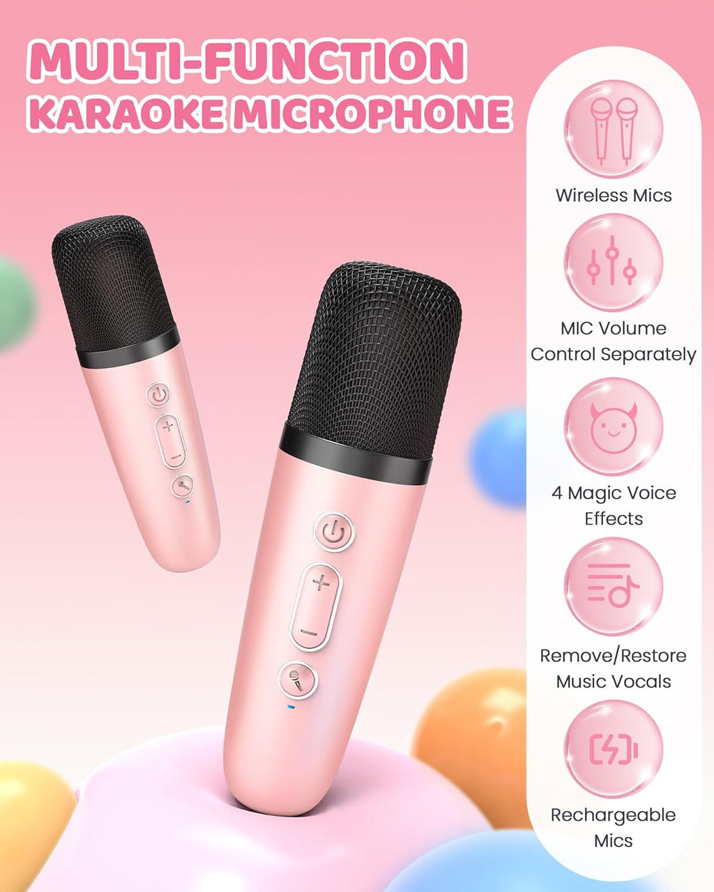 Veylo Portable Karaoke Speaker with 2 Wireless Mics | Ka-mostore