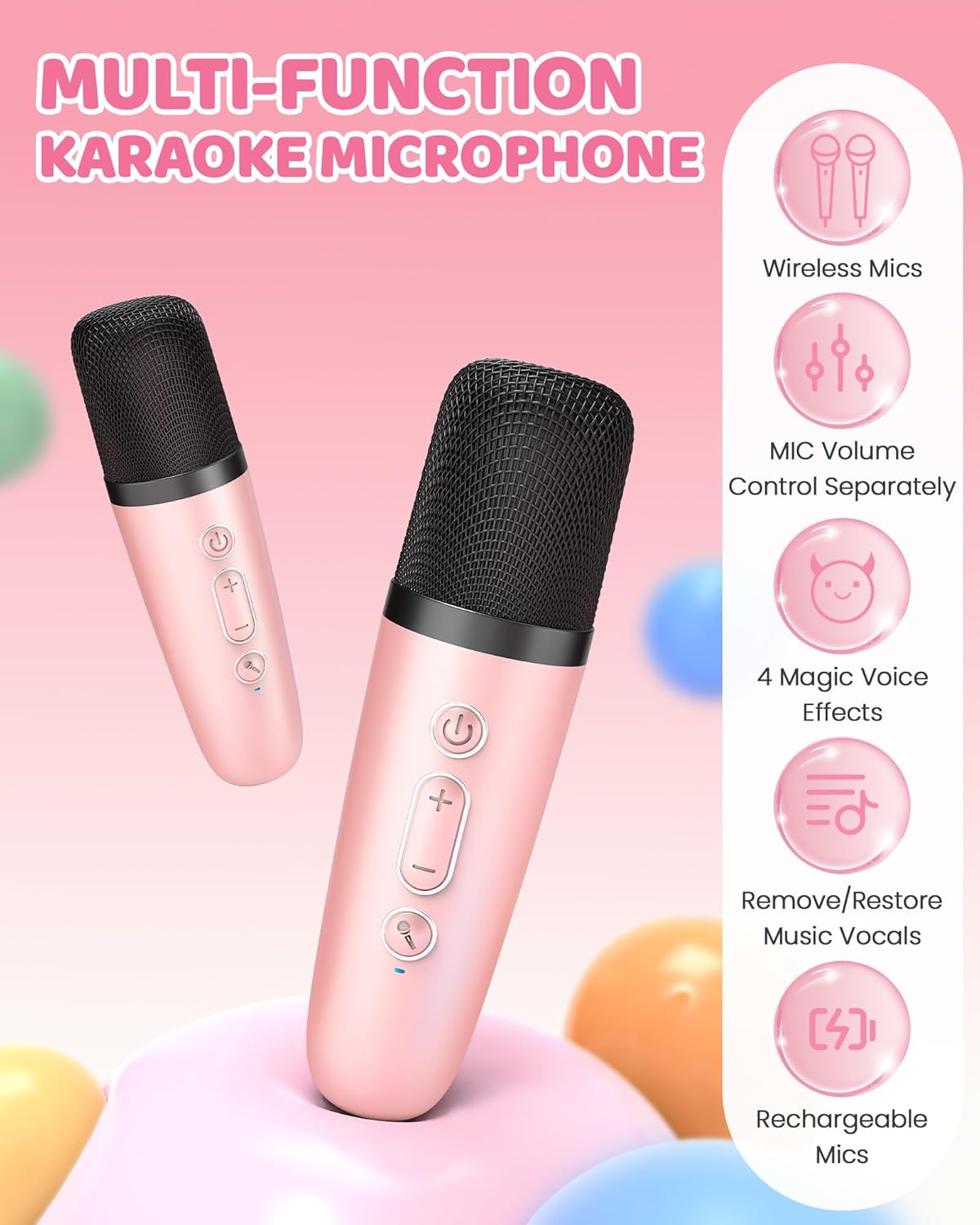Veylo Portable Karaoke Speaker with 2 Wireless Mics | Ka-mostore