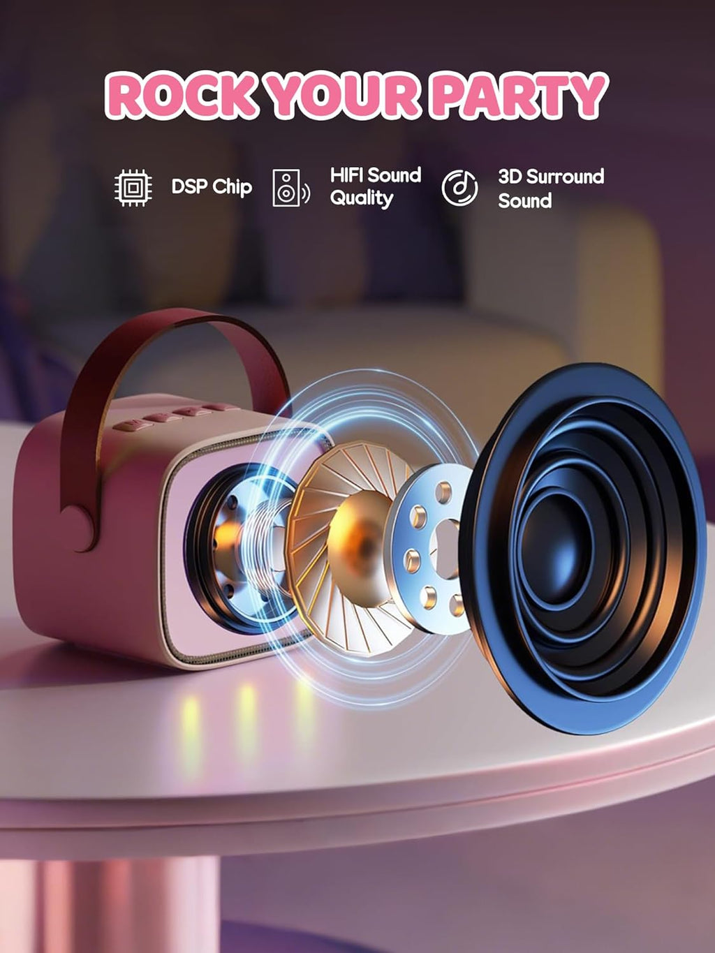 Veylo Portable Karaoke Speaker with 2 Wireless Mics | Ka-mostore
