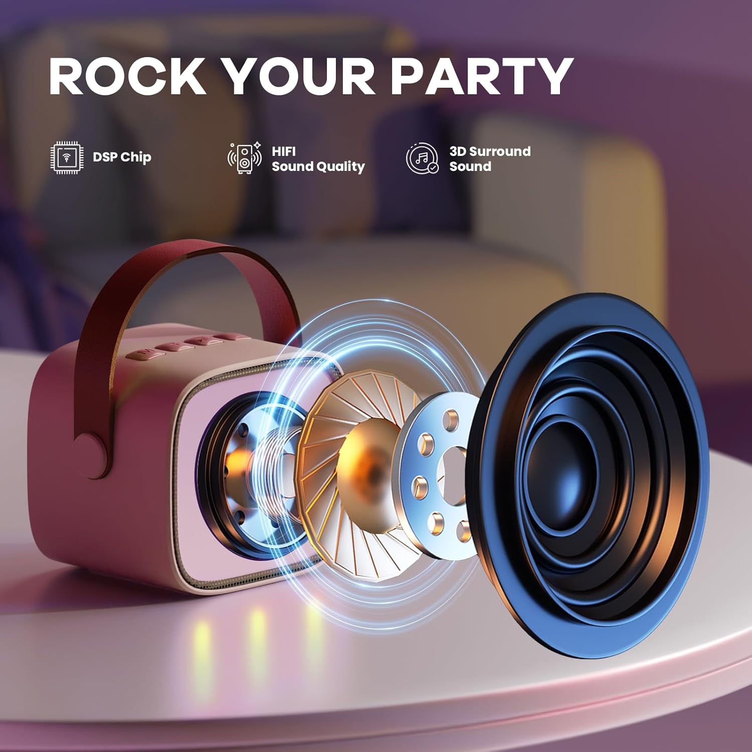 Veylo Portable Karaoke Speaker with 2 Wireless Mics | Ka-mostore