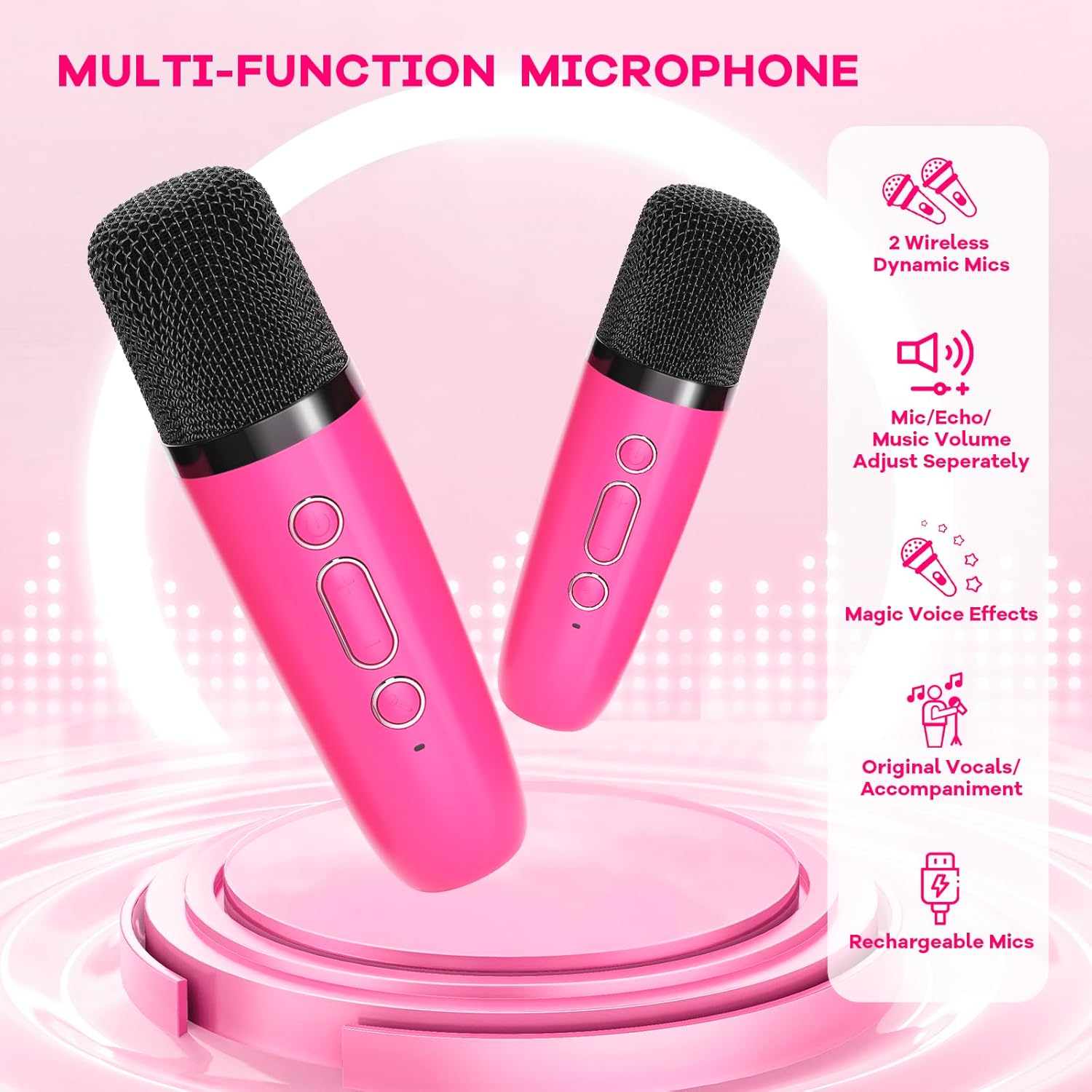 Veylo Portable Karaoke Speaker with 2 Wireless Mics | Ka-mostore