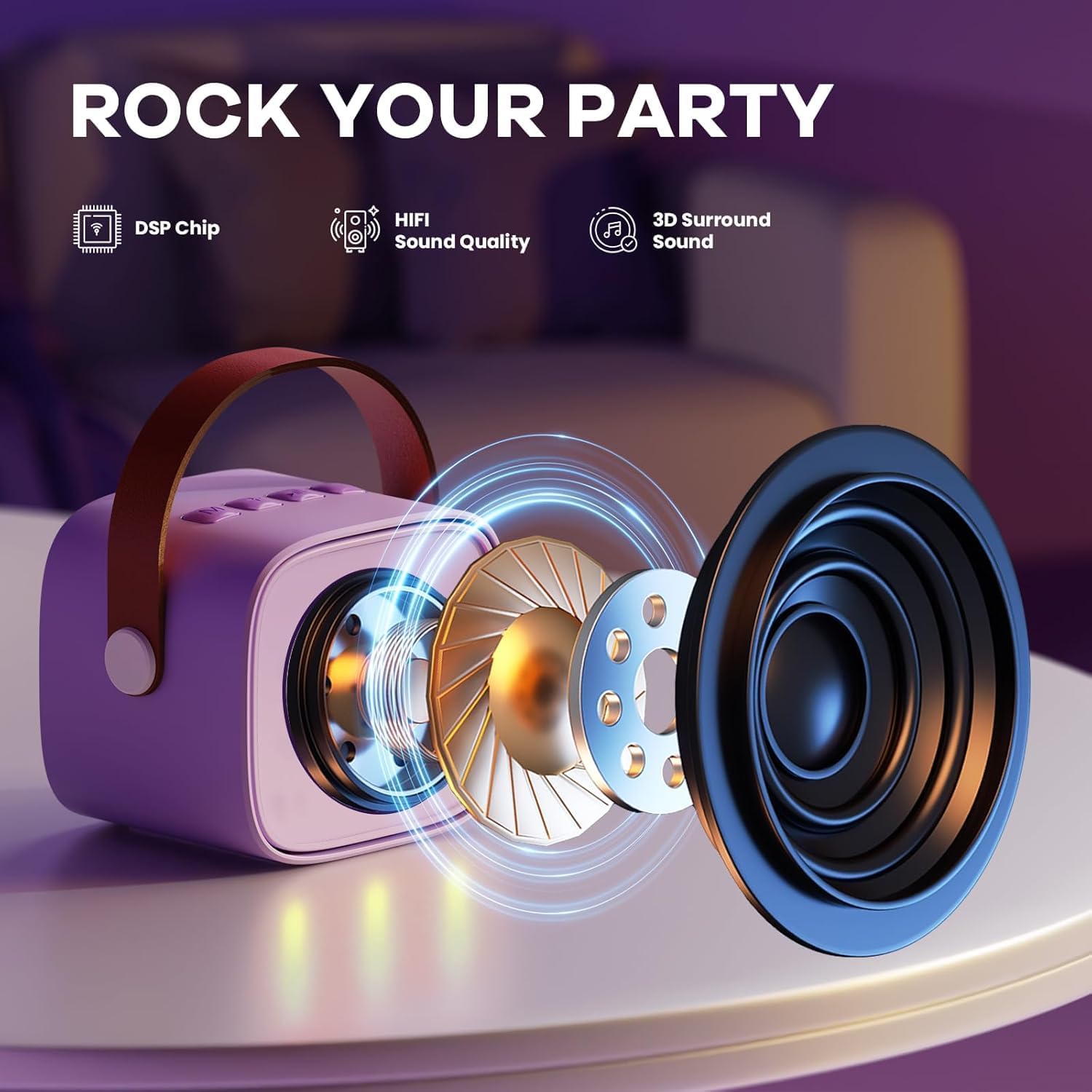 Veylo Portable Karaoke Speaker with 2 Wireless Mics | Ka-mostore