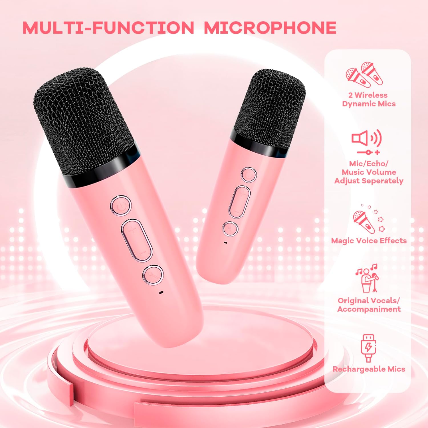 Veylo Portable Karaoke Speaker with 2 Wireless Mics | Ka-mostore