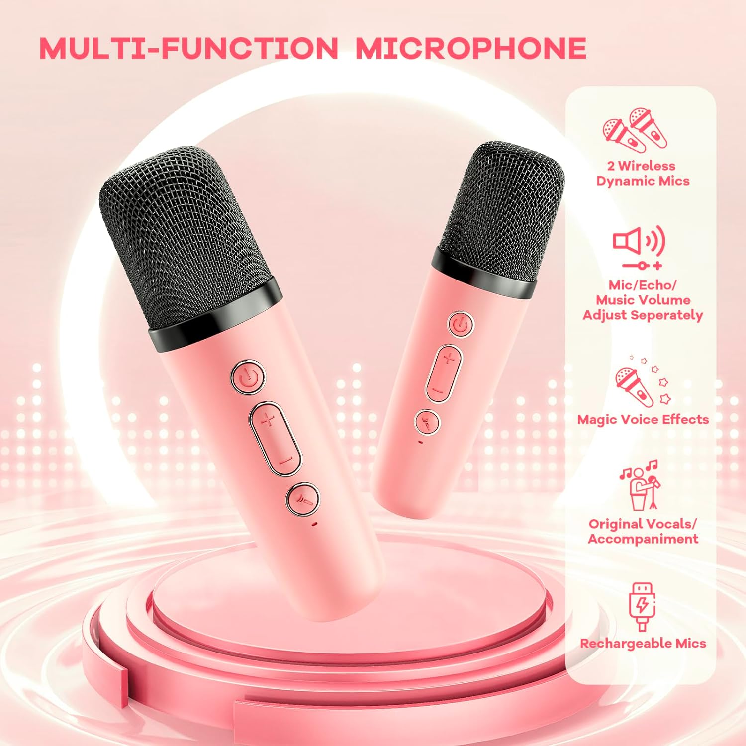 Veylo Portable Karaoke Speaker with 2 Wireless Mics | Ka-mostore