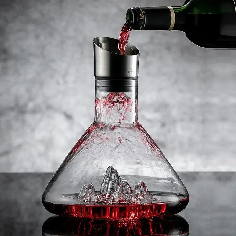 Premium Wine Decanter | Lead-Free Crystal with Rapid Aeration & Filtration for Enhanced Tasting Experience | Ka-mostore
