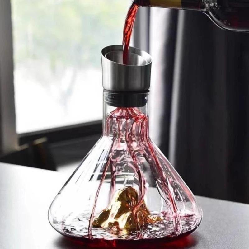 Premium Wine Decanter | Lead-Free Crystal with Rapid Aeration & Filtration for Enhanced Tasting Experience | Ka-mostore