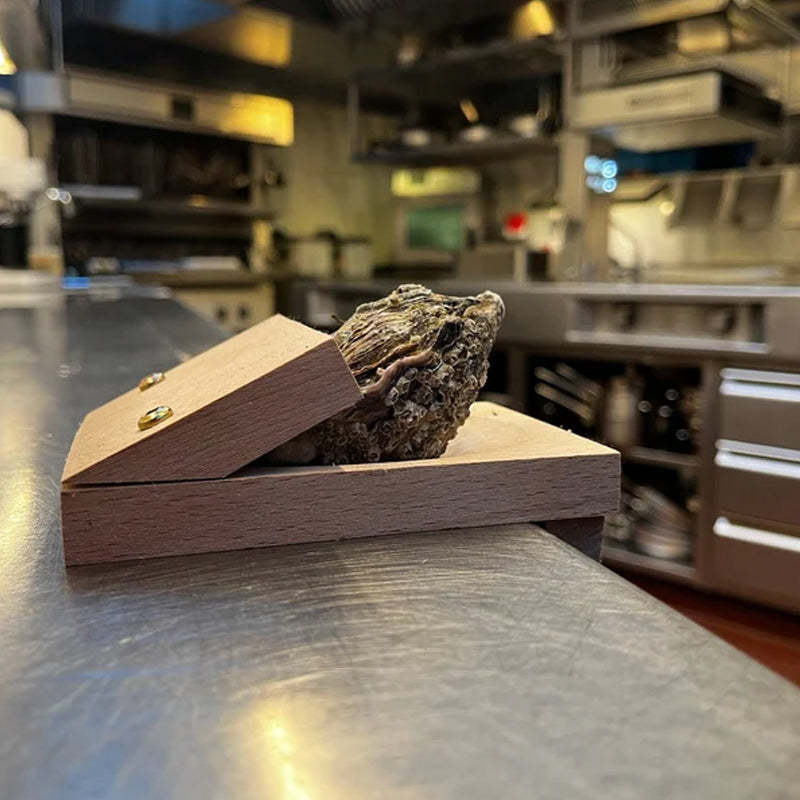 Premium wood handle oyster shell opener clamp | Ka-mostore