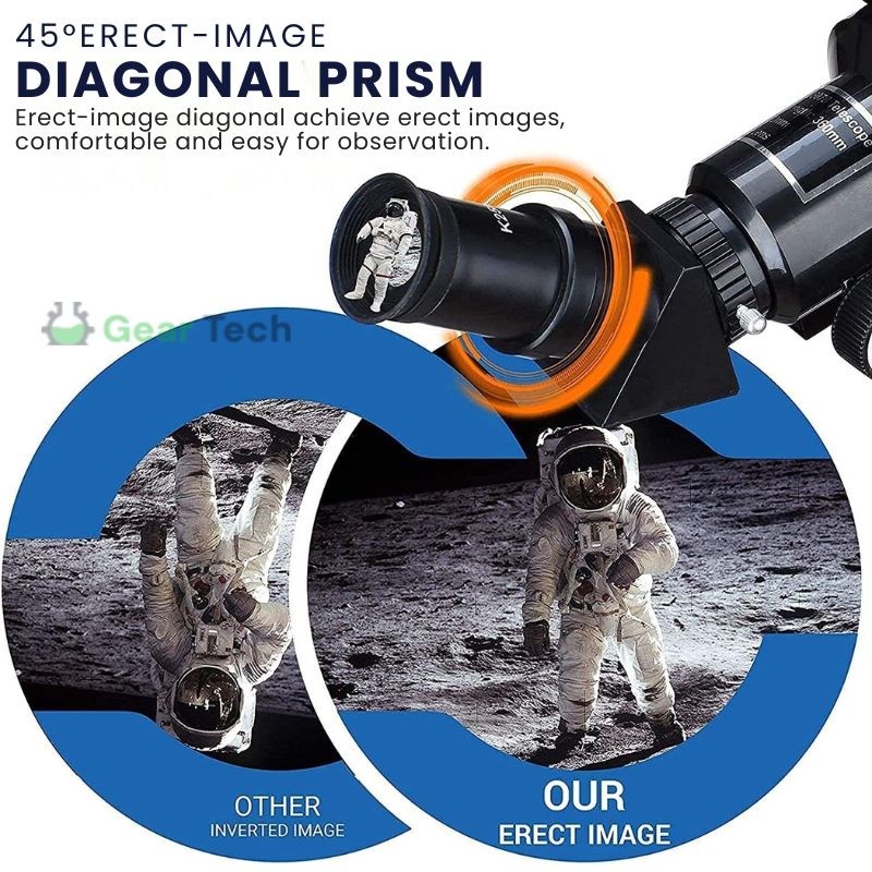 Astronomický dalekohled | Průměr objektivu 70 mm, ohnisková vzdálenost 300 mm, snadné nastavení | Ka-mostore