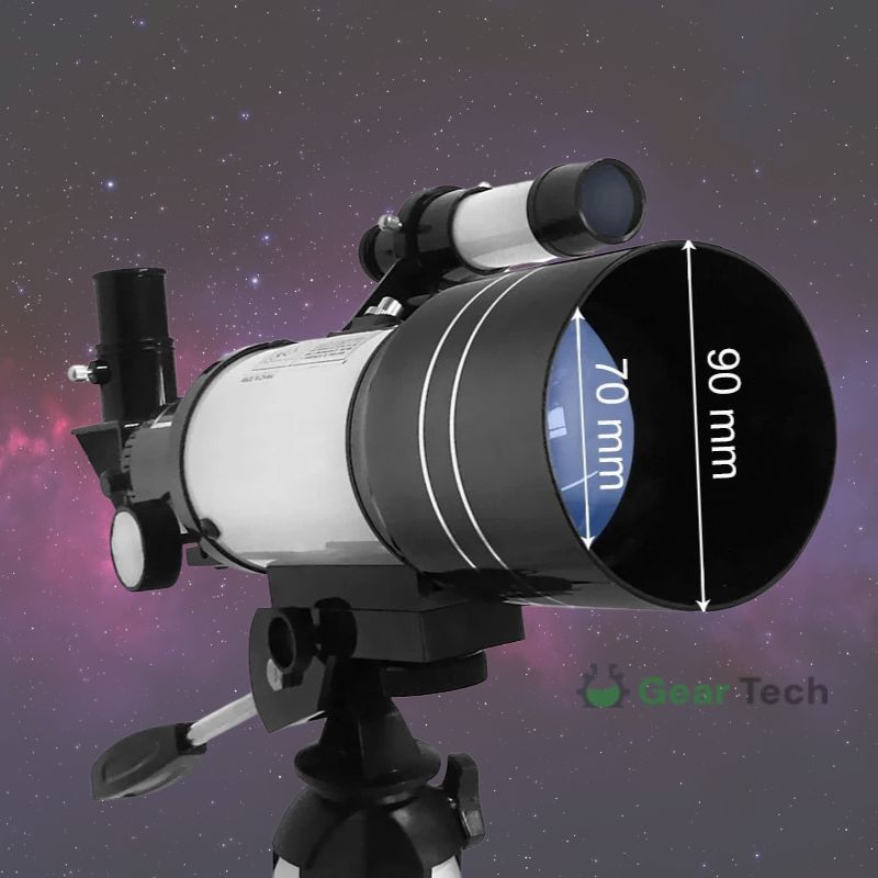 Astronomický dalekohled | Průměr objektivu 70 mm, ohnisková vzdálenost 300 mm, snadné nastavení | Ka-mostore