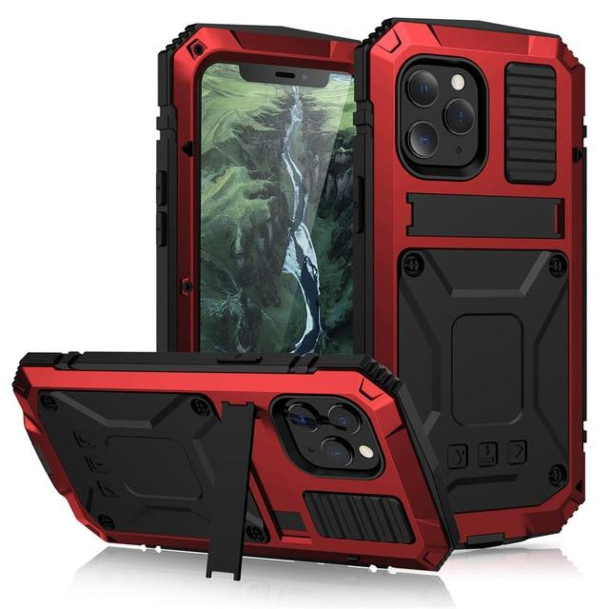 Rugged Glass Metal Case for iPhone - Drop Protection | Ka-mostore