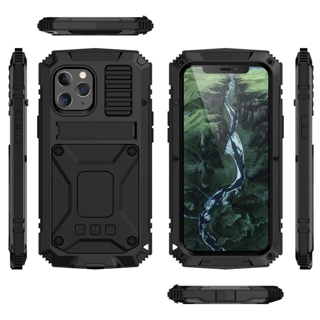 Rugged Glass Metal Case for iPhone - Drop Protection | Ka-mostore