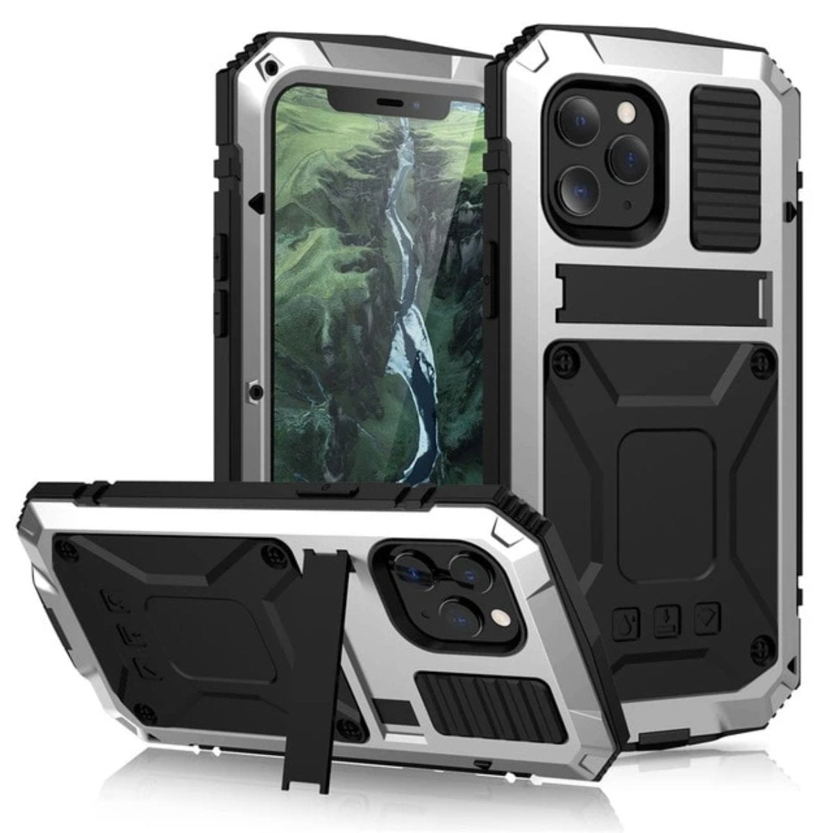 Rugged Glass Metal Case for iPhone - Drop Protection | Ka-mostore