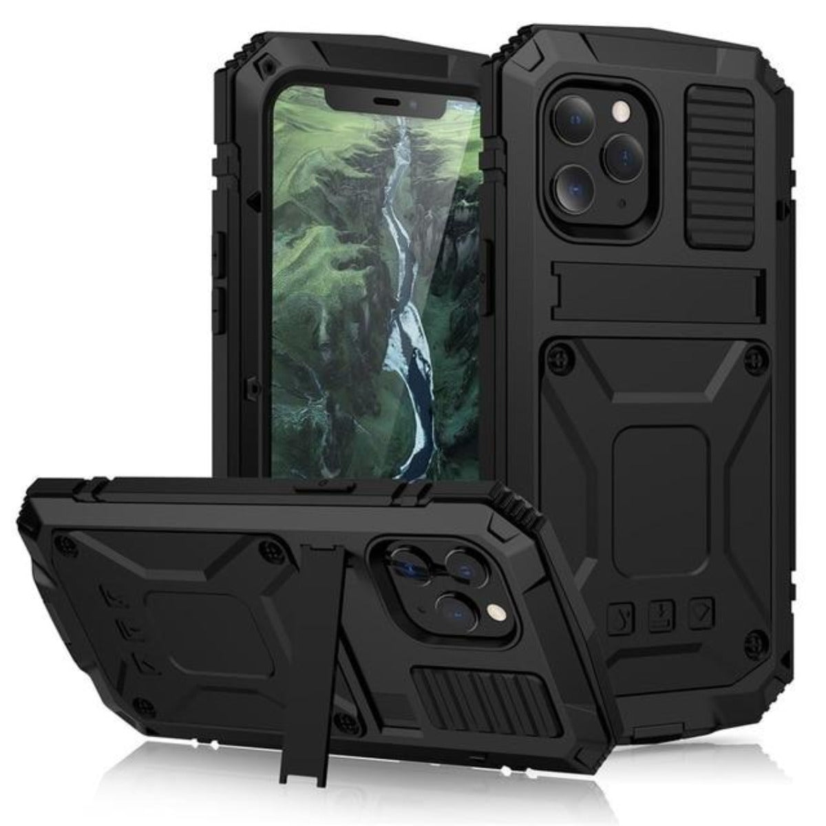 Rugged Glass Metal Case for iPhone - Drop Protection | Ka-mostore