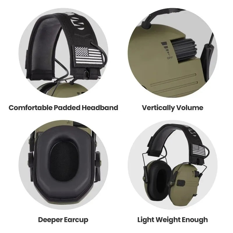 Electronic Hearing Protection Headphones | Noise Cancelling, Lightweight | Ka-mostore